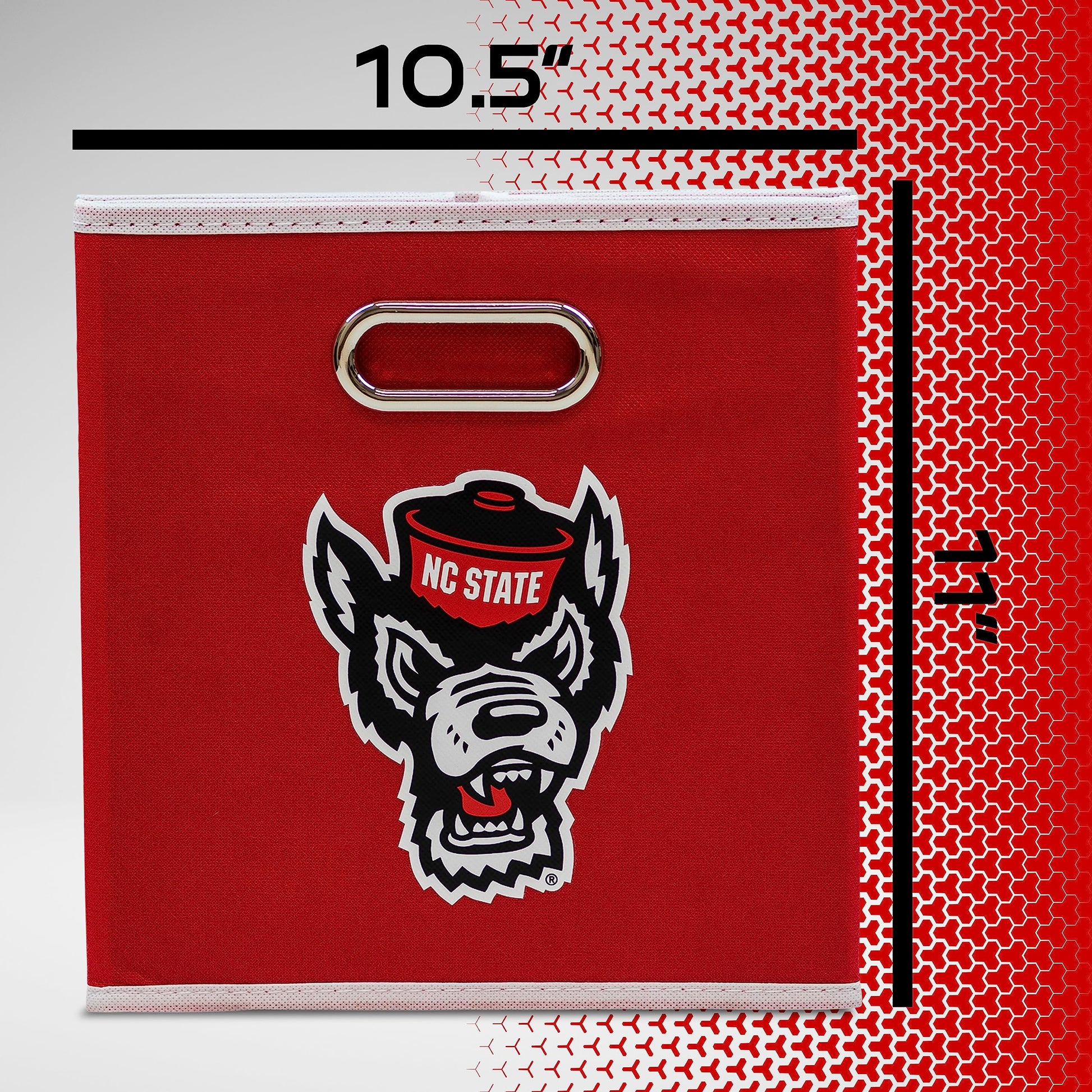Franklin Sports NC State Wolfpack Collapsible Storage Bin-Made to Fit Storage Bin Organizers-10.5"