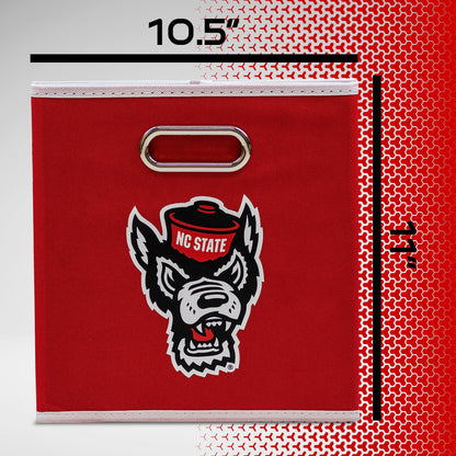 Franklin Sports NC State Wolfpack Collapsible Storage Bin-Made to Fit Storage Bin Organizers-10.5"