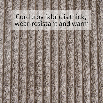 Lift Recliner Chair for Adults with Massage and Heating, Power Lift Recliner Chairs for Elderly, Corduroy Fabric Reclining Chair with USB &Type-C Port, Cup Holders, L6111 (Khaki)