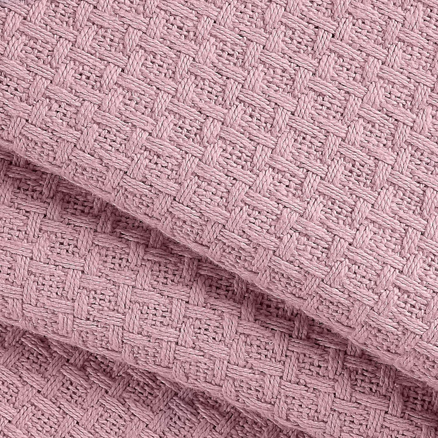 BELIZZI HOME 100% Cotton Bed Blanket, Breathable Bed Blanket King Size, Cotton Thermal Blankets King, Perfect for Layering Any Bed for All Season, Purple