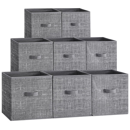 SONGMICS Storage Cubes, Set of 8, 11-Inch Foldable Closet Organizers