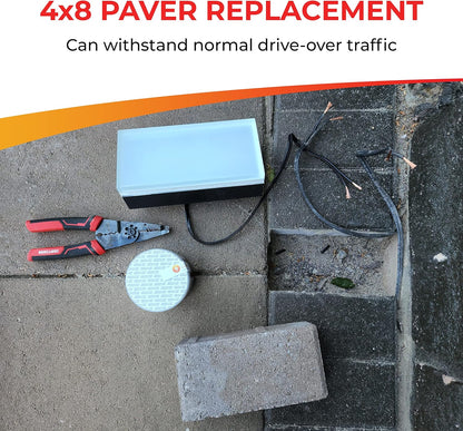 LUMENGY Paver Light 4×8 Inch (3.93 inch X 7.87 inch), 2700K Brick Lighting for Pavers, Driveway, Pathway Patio, & Garden, 12V Waterproof IP67, Drive-Over Rated