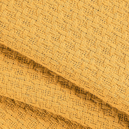 BELIZZI HOME 100% Cotton Bed Blanket, Breathable Bed Blanket Twin Size, Cotton Thermal Blankets Twin, Perfect for Layering Any Bed for All Season, Mustard Yellow