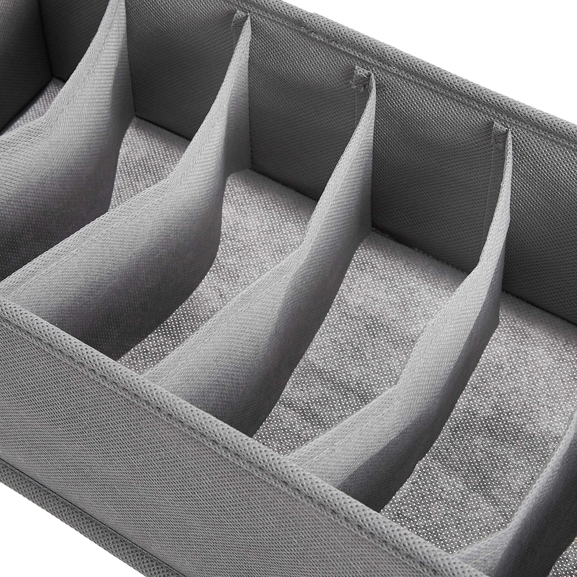 Amazon Basics Deep Drawer Organizer for Clothes, Collapsible Storage Boxes for Socks, Underwear and