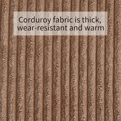 Lift Recliner Chair for Adults with Massage and Heating, Power Lift Recliner Chairs for Elderly, Corduroy Fabric Reclining Chair with USB &Type-C Port, Cup Holders, L6111 (Brown)