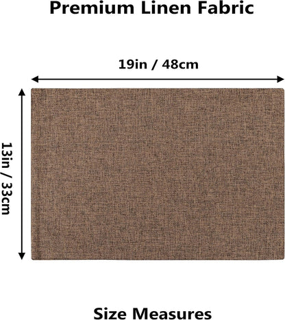 Home Brilliant Set of 6 Placemats Heat Resistant Dining Table Cloth Place Mats Kitchen Table Mats, Brown