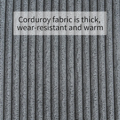 Lift Recliner Chair for Adults with Massage and Heating, Power Lift for Elderly, Corduroy Fabric Reclining Chair with USB &Type-C Port, Cup Holders, L6111 (Grey)