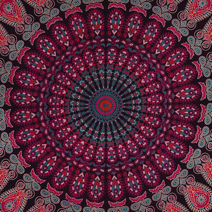Bless International Handmade Indian hippie Bohemian Psychedelic Peacock Mandala Wall hanging College Dorm Beach Throws Table Cloth Bedding Tapestry (Purple Pink, Poster(30x40Inches)(76x101cms))