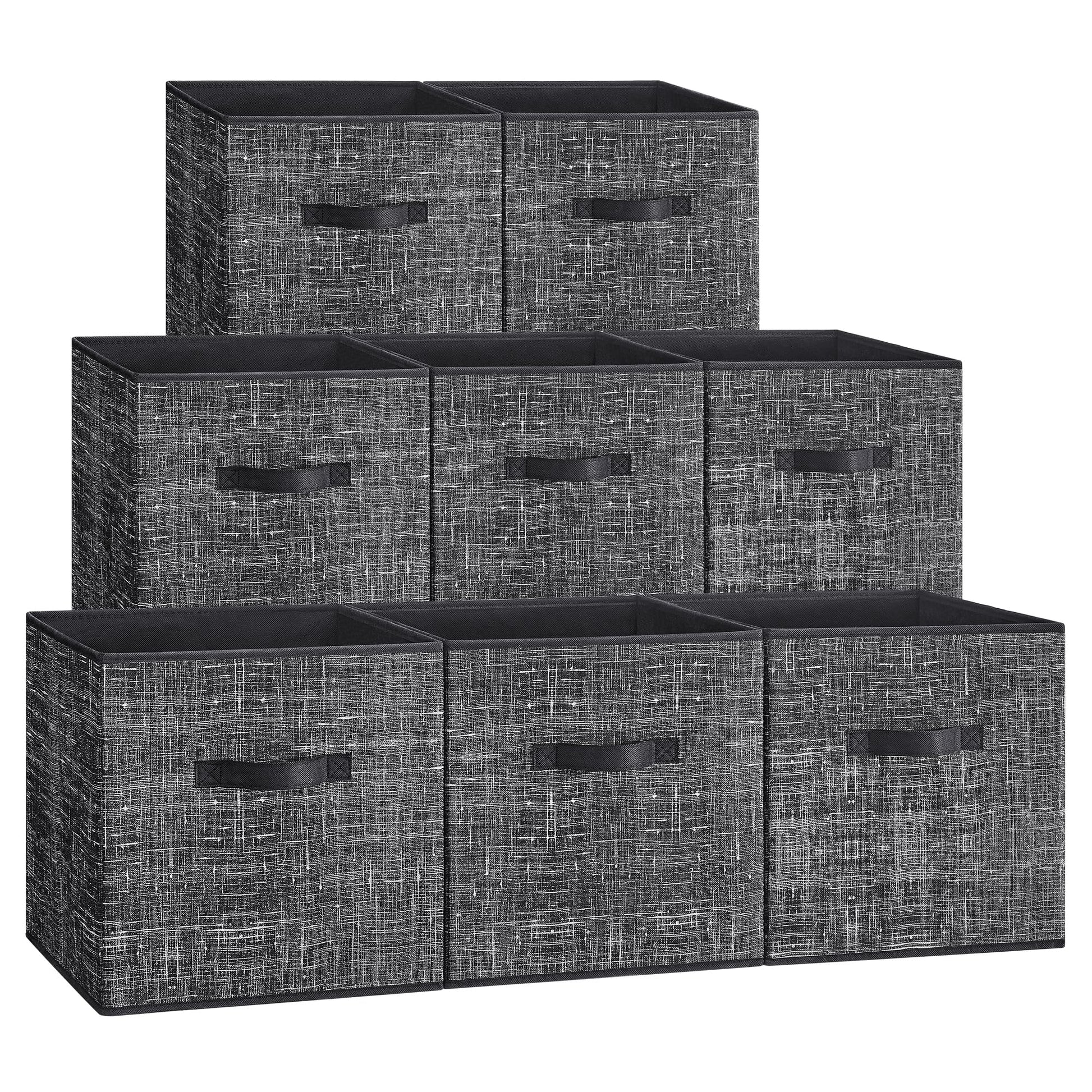 SONGMICS Storage Cubes, Set of 8, 13-Inch Foldable Closet Organizers