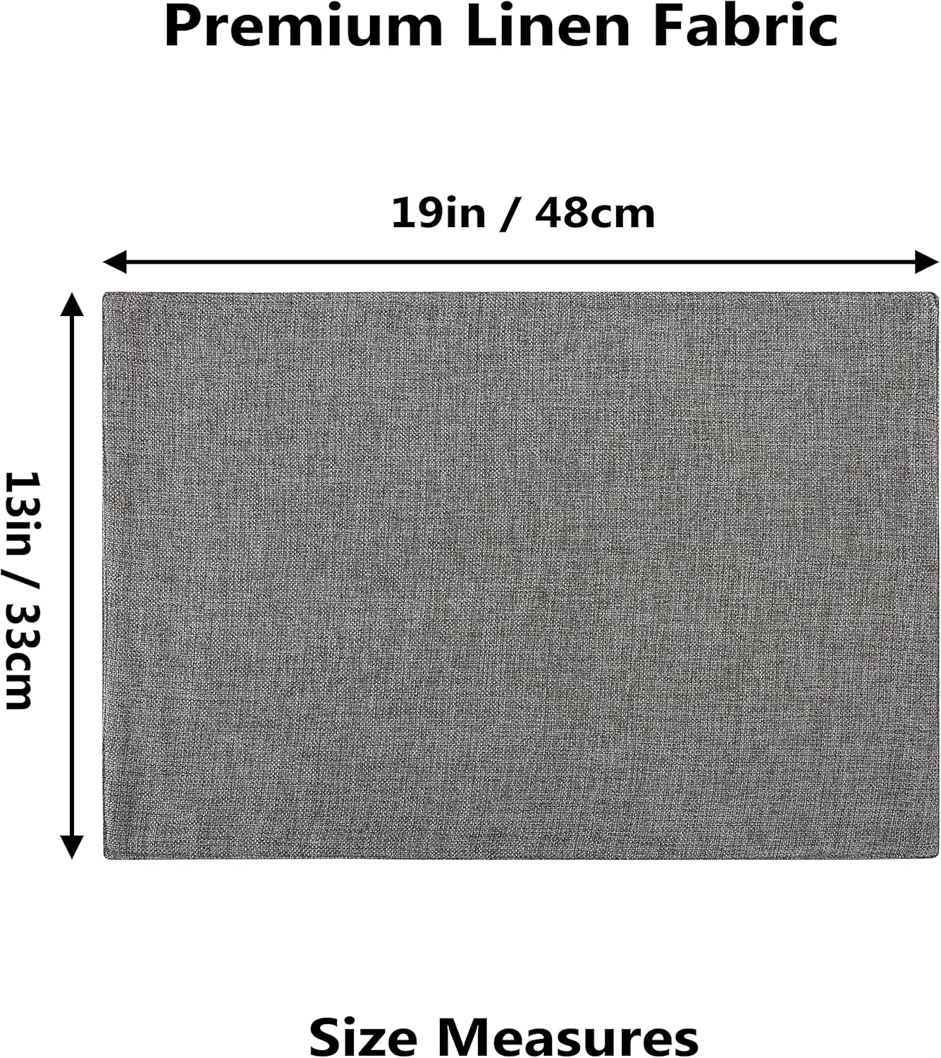 Home Brilliant Table Place Mats Fabric Cloth Placemats Set of 4 Heat Resistant Dining Linen Place Mats Kitchen, Dark Grey