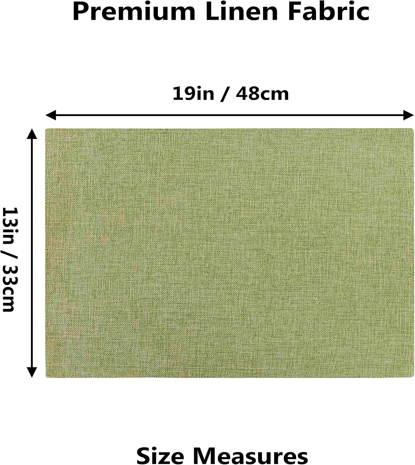 Home Brilliant Cloth Placemats Set of 6 Heat Resistant Dining Table Place Mats Kitchen Table Mats for Holiday Dinner Decor, Grass Green