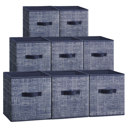 SONGMICS Storage Cubes, Set of 8, 11-Inch Foldable Closet Organizers