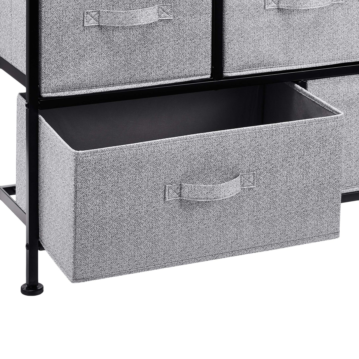 Amazon Basics Extra Wide Fabric 5-Drawer Storage Organizer Unit for Bedroom Closet, Black