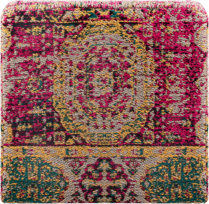 Mark&Day Pouf Ottoman, Kaltenleutgeben Traditional Bright Pink Cube Pouf Foot Rest for Living Room, Bedroom and Boho Home Decor (18"x18"x18")