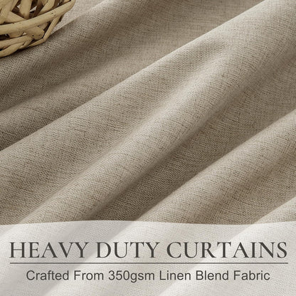GreyBeige 108 Inch Curtains 2 Panel Set Burg Modern Decorative Dark Out Curtains for Bedroom Heat and Cold Blocking Window Coverings 9ft High Pinch Pleated Drapes for Living Room (W40 xL108)