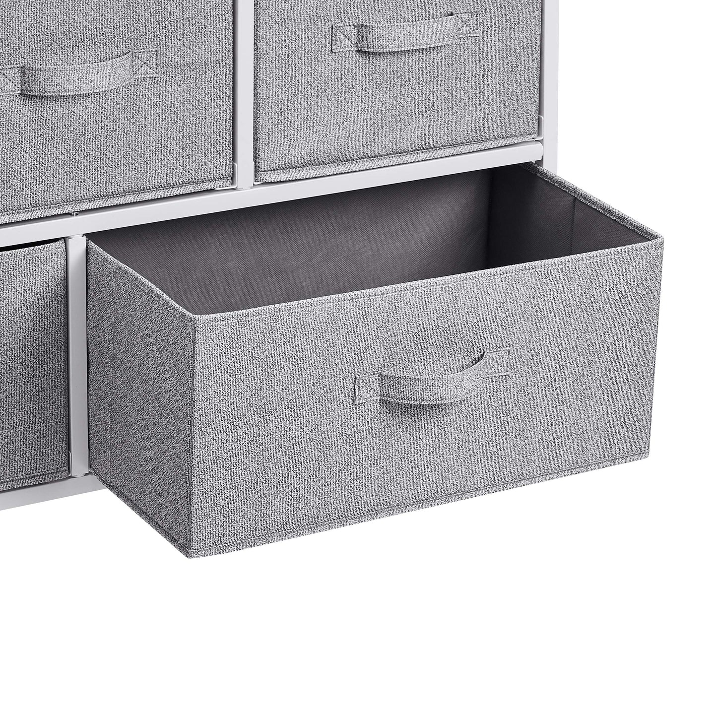 Amazon Basics Extra Wide Fabric 5-Drawer Storage Organizer Unit for Bedroom Closet, White