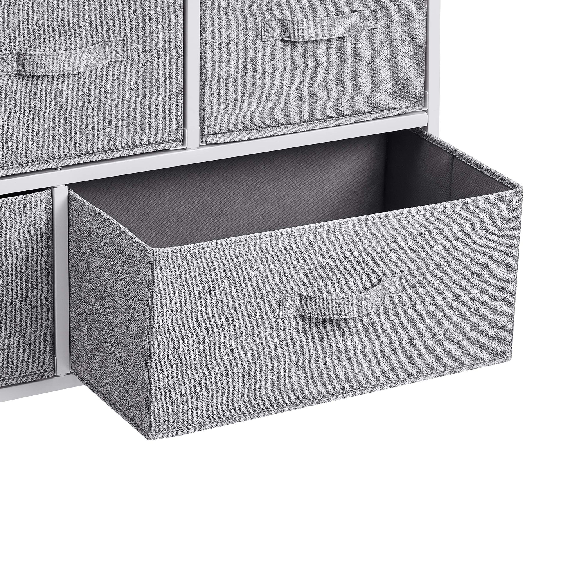 Amazon Basics Extra Wide Fabric 5-Drawer Storage Organizer Unit for Bedroom Closet, White