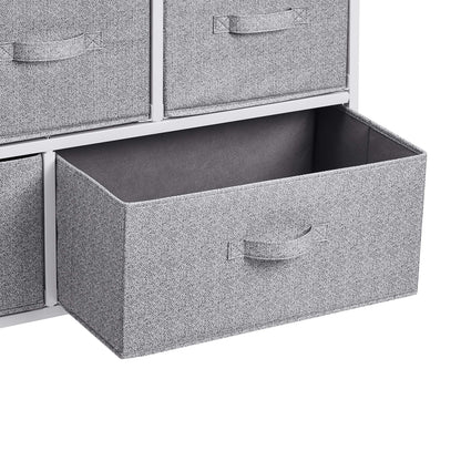 Amazon Basics Extra Wide Fabric 5-Drawer Storage Organizer Unit for Bedroom Closet, White