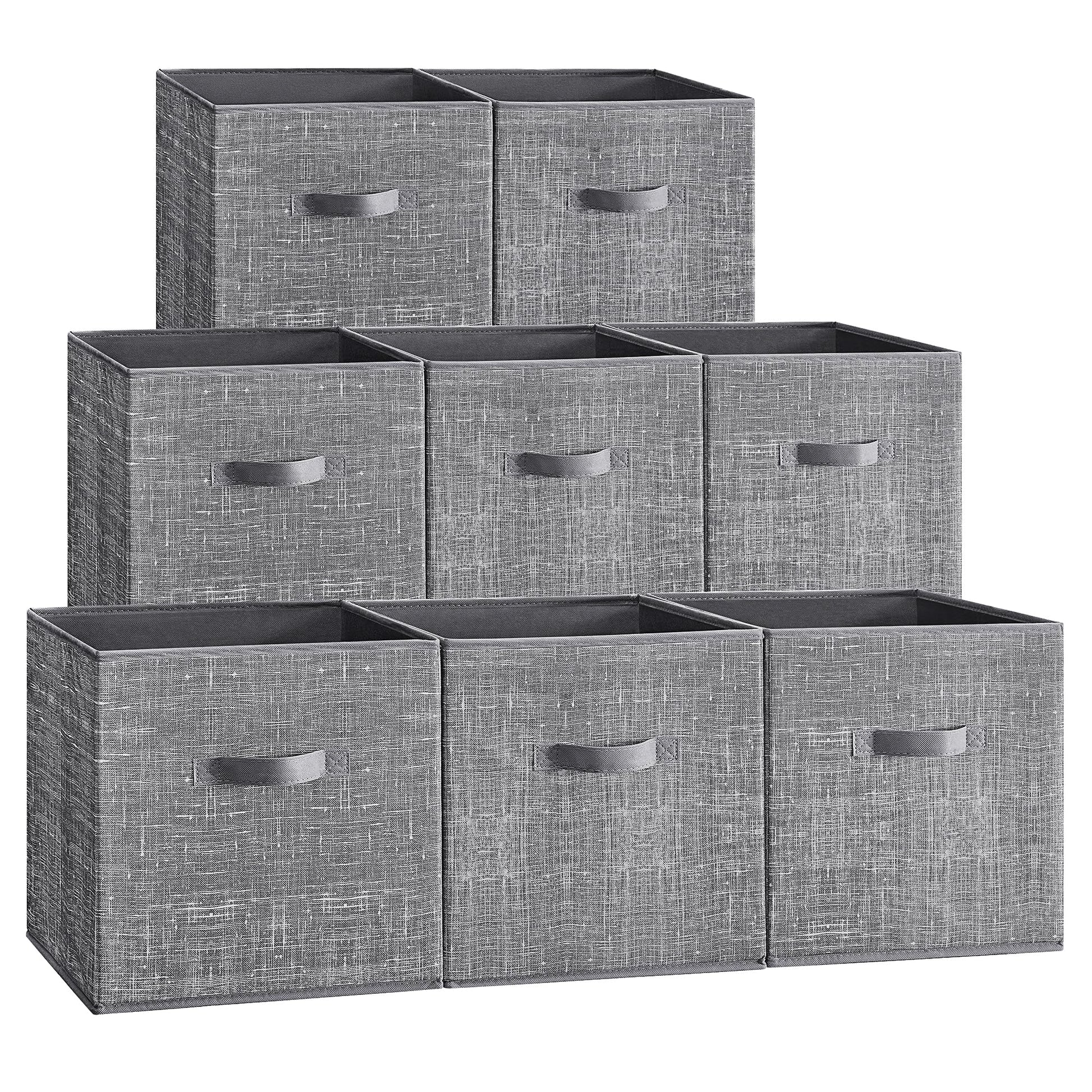 SONGMICS Storage Cubes, Set of 8, 13-Inch Foldable Closet Organizers