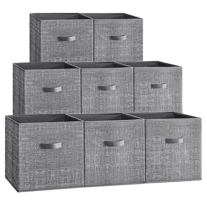 SONGMICS Storage Cubes, Set of 8, 13-Inch Foldable Closet Organizers