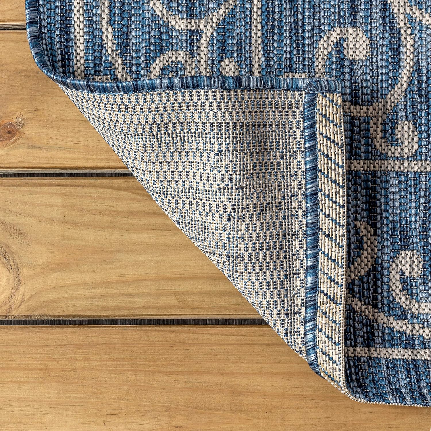 JONATHAN Y Vintage Filigree Indoor Outdoor Octagon Area Rug 8 Ft Navy/Gray, Charleston Textured