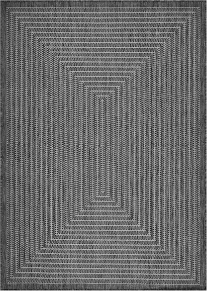 Adiva Rugs Outdoor Indoor Area Rug, Weather Resistant, Easy to Clean, Stain Resistant Floor Mat for Dining Room, Backyard, Deck, Patio (Pebble Weiss, 2' x 3')